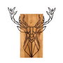 Wallity Escultura de Pared Deer Negro y Nogal